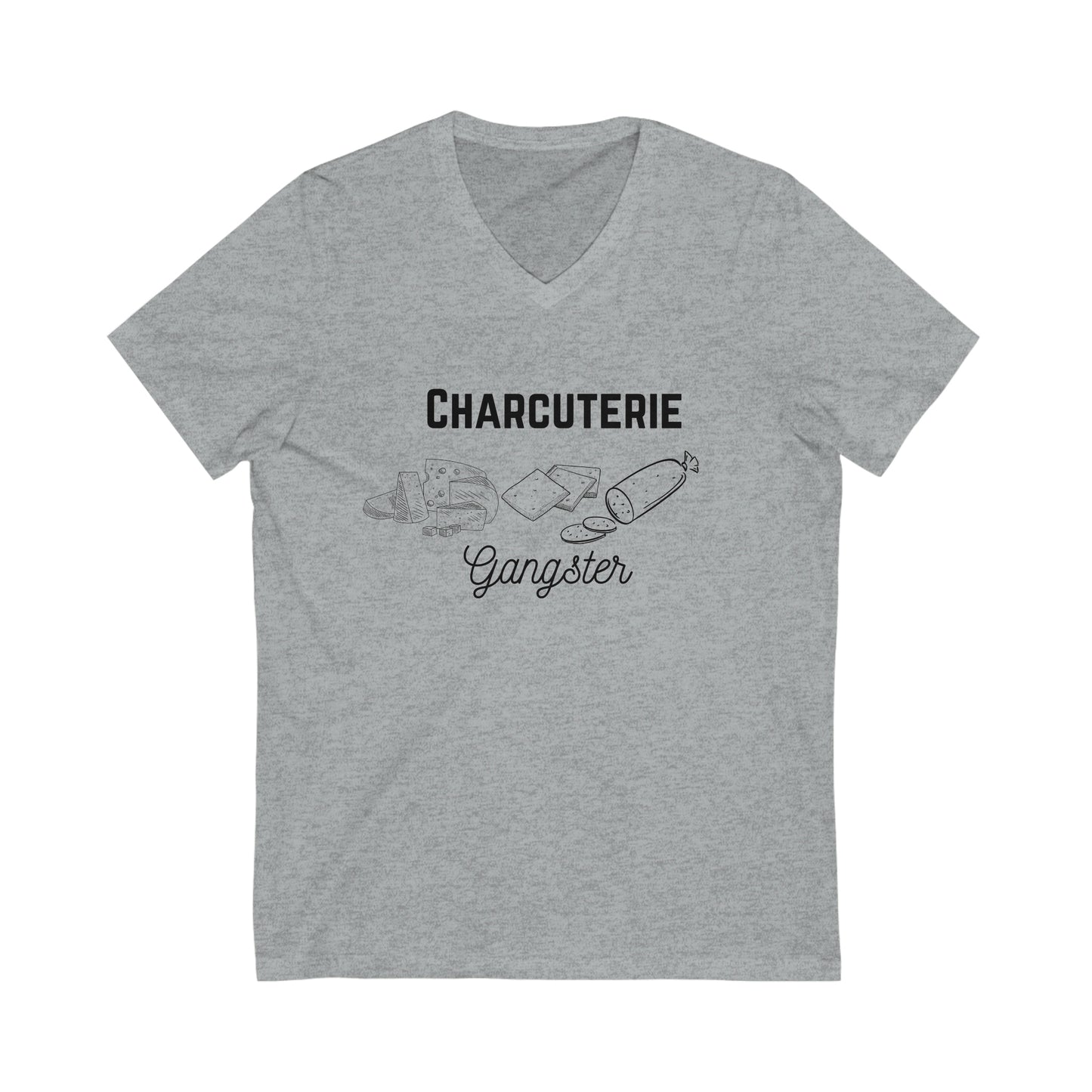 Charcuterie Gangster Short Sleeve V-Neck Tee