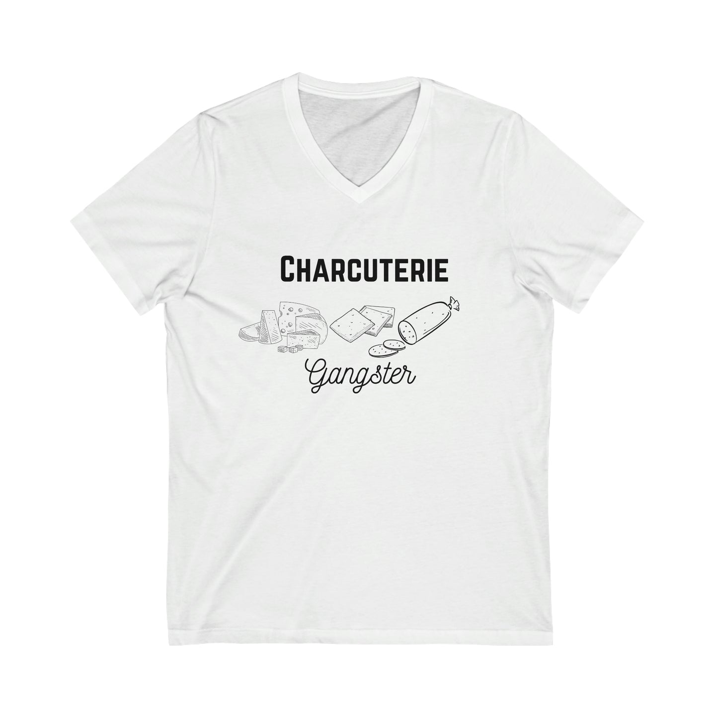 Charcuterie Gangster Short Sleeve V-Neck Tee