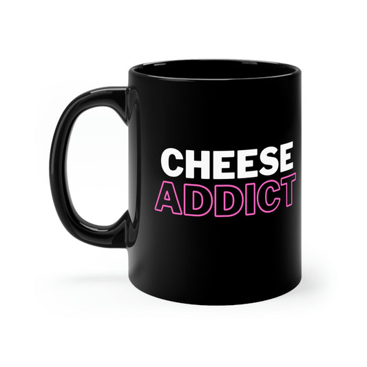 Black Cheese Addict Mug
