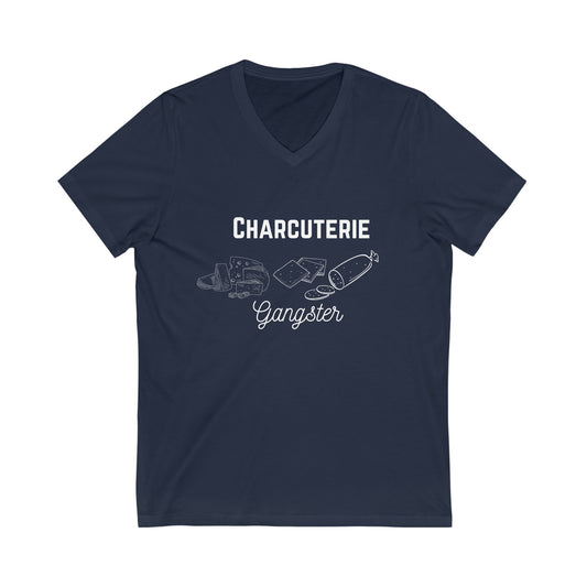 Charcuterie Gangster Short Sleeve V-Neck Tee