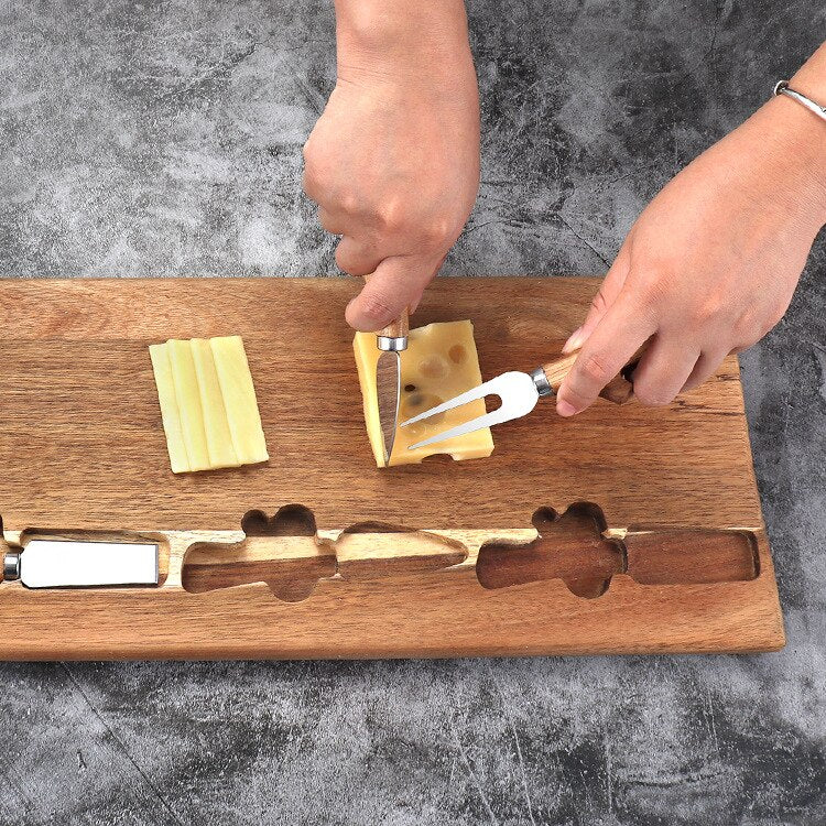 Creative Charcuterie Board Acacia Cheese Knife Set