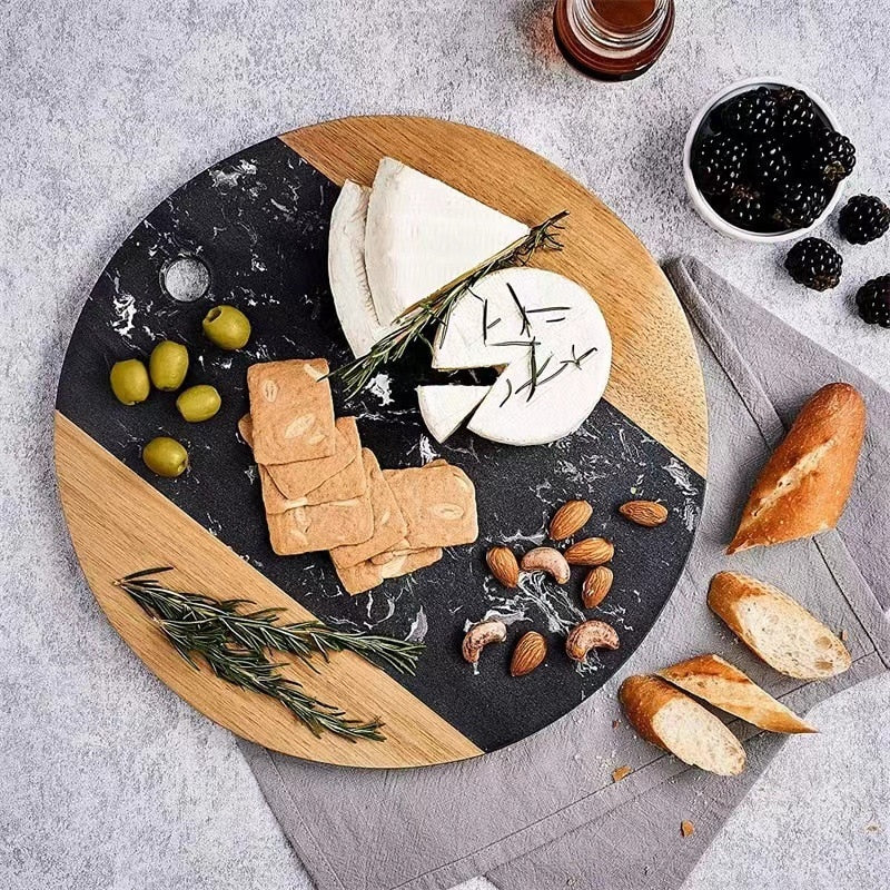 Marble Wood Charcuterie Board