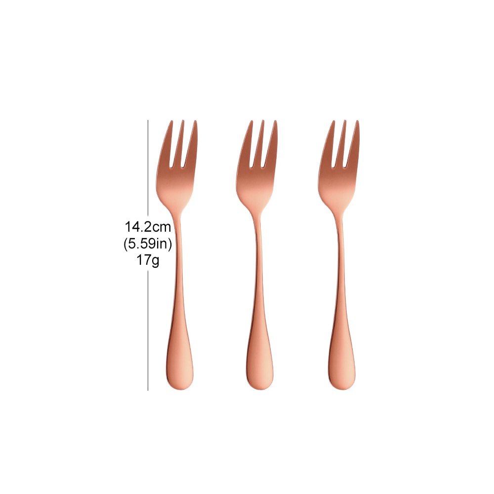 Colorful stainless steel serving forks