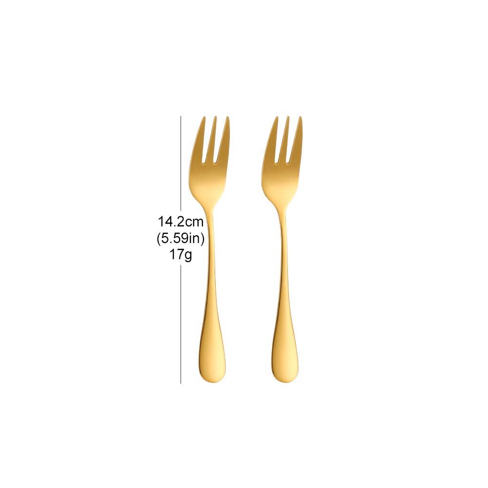 Colorful stainless steel serving forks