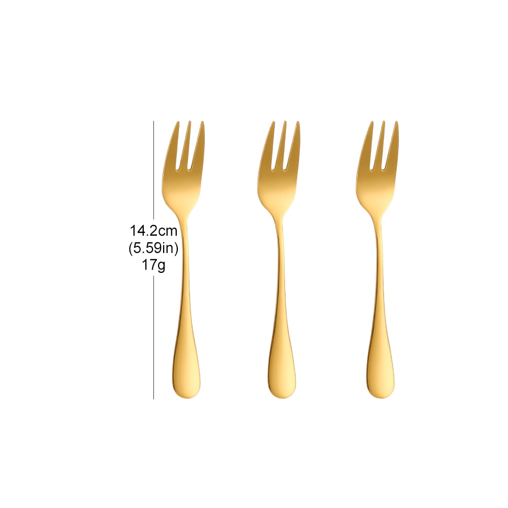 Colorful stainless steel serving forks