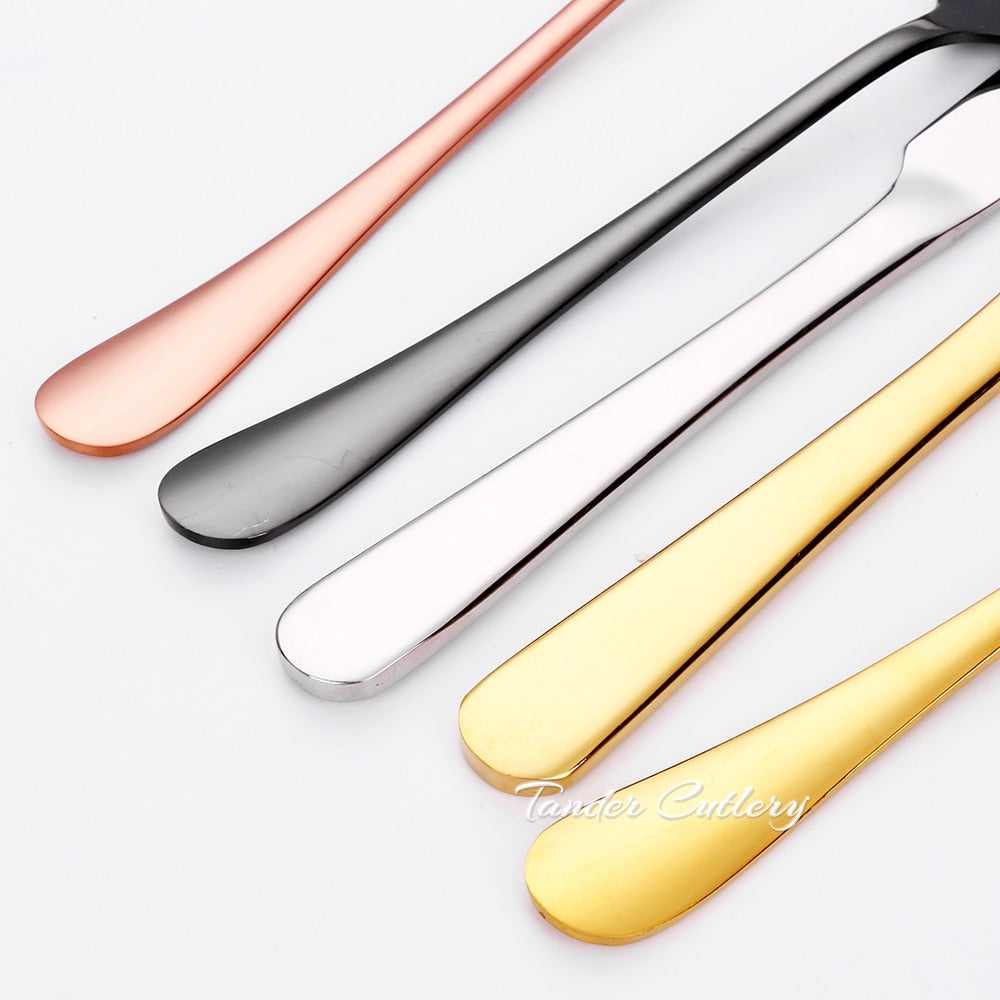 Colorful stainless steel serving forks