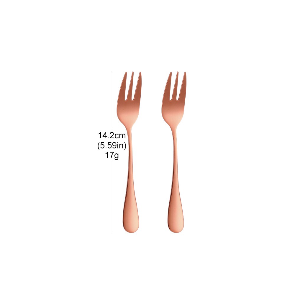 Colorful stainless steel serving forks