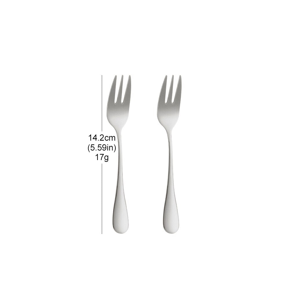 Colorful stainless steel serving forks