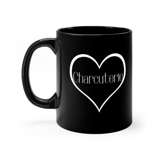 Heart Charcuterie Black Mug