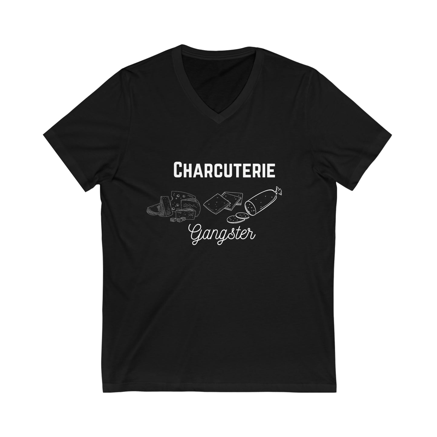 Charcuterie Gangster Short Sleeve V-Neck Tee